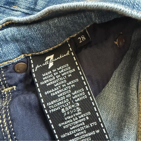 7 For All Mankind Josefina Jeans Mid Rise Button Fly - Picture 5 of 12